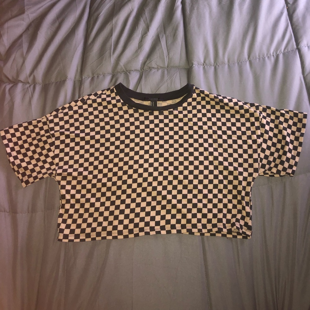 Checkered Crop Top